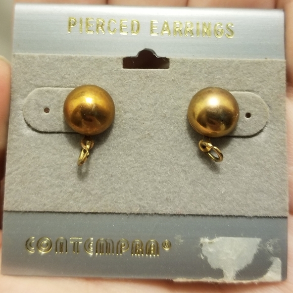 Contempra Jewelry - vtg goldtone earrings w empty loops / upcycling choices!